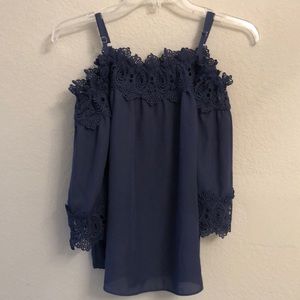 Very beautiful dark blue blouse